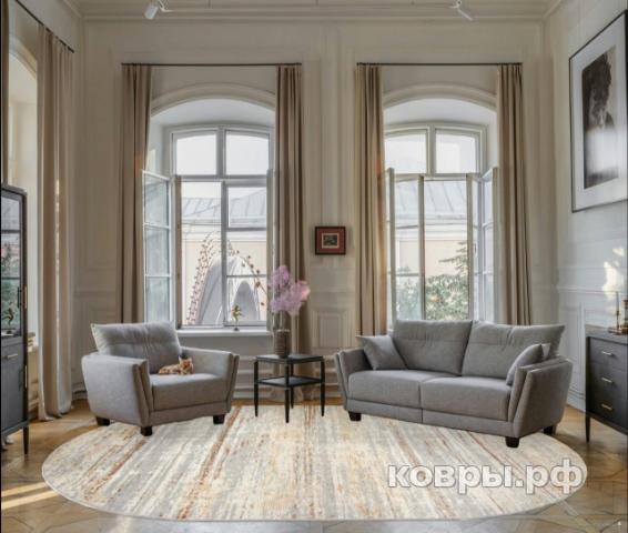 ковер Ковер MERINOS ZUMMA F026 ORANGE Овал — фото 3