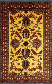 Шерстяной Афганский ковер ручной работы 2.5x1.72