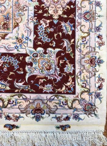 ковер ручной работы Иранский ковер ручной работы из шелка и шерсти Tabriz (Табриз Шарфар) 4x3 — фото 2