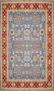 Шелковый Афганский ковер ручной работы Kazakh (Казах) 3.66x2.74