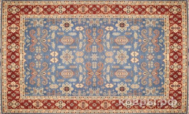 ковер ручной работы Шелковый Афганский ковер ручной работы Kazakh (Казах) 3.66x2.74