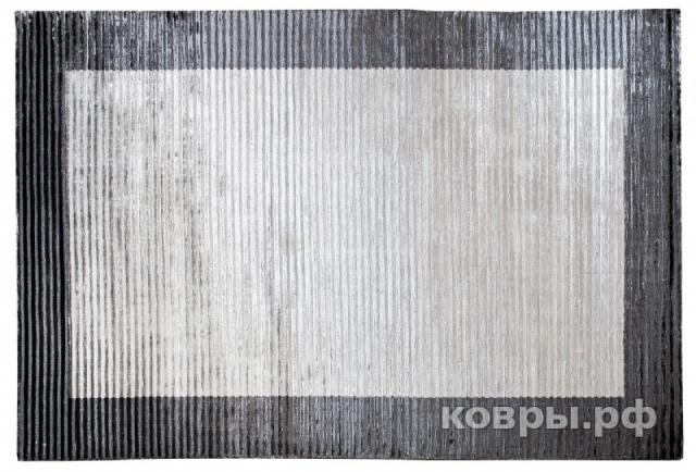 ковер ADARSH EXPORTS BORDER BANANA SILK LOOP&CUT HL 764 DK-GREY-SILVER