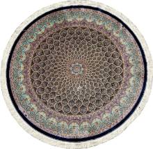 Шелковый ковер ручной работы Qum (Кум) 2x2 в форме круга Шелковый ковер ручной работы Qum (Кум) 2x2 в форме круга