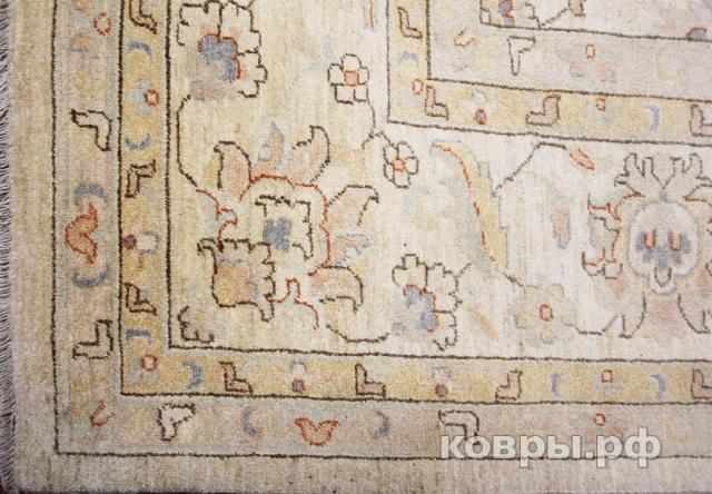 ковер ручной работы Шерстяной Афганский ковер ручной работы Сhoubi Ziegler (Чуби зиглер) 4.18x3.02 — фото 2