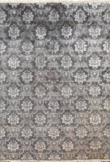 Индийский ковер ручной работы из шелка и шерсти 2.4x1.7