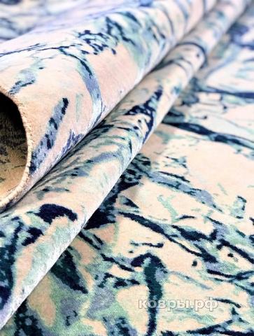 ковер ручной работы Индийский ковер ручной работы из шелка и шерсти 3.1x2.46 — фото 4