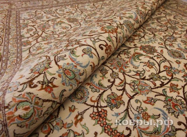 ковер ручной работы Шелковый Иранский ковер ручной работы Qum (Кум) 1.94x1.38 — фото 3