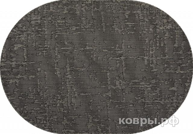 ковер Ковер Современный MERINOS KAIR S136 BLACK-GRAY Овал