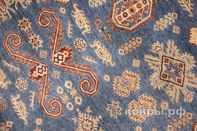 ковер ручной работы Шелковый Афганский ковер ручной работы Kazakh (Казах) 3.66x2.74 — фото 2