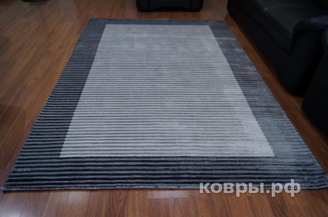 ковер ADARSH EXPORTS BORDER BANANA SILK LOOP&CUT HL 764 DK-GREY-SILVER — фото 2