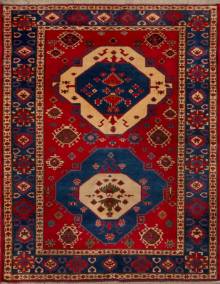 Пакистанский ковер ручной работы Ширван 1.61x2.02м