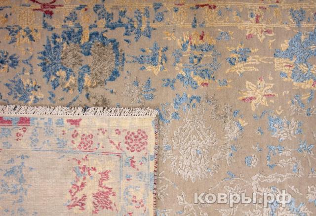 ковер ручной работы Индийский ковер ручной работы из шелка и шерсти Rajkumar (Ражкумар) 3x2.05 — фото 3