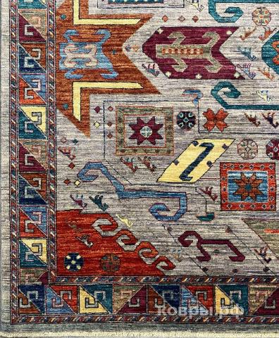 ковер ручной работы Шелковый Афганский ковер ручной работы Сhoubi (Чуби файн) 3.53x2.74 — фото 2