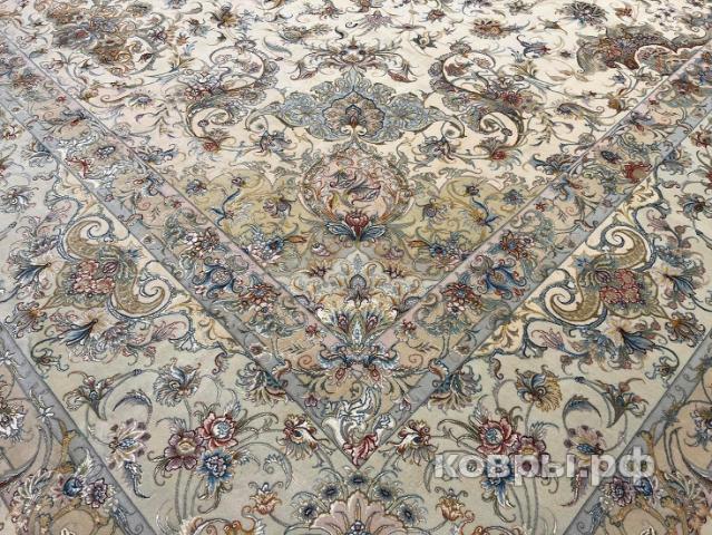 ковер ручной работы Иранский ковер ручной работы из шелка и шерсти Tabriz (Табриз)   6x4 — фото 4