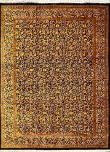 Шелковый Иранский ковер ручной работы Qum (Кум) 4x2.96