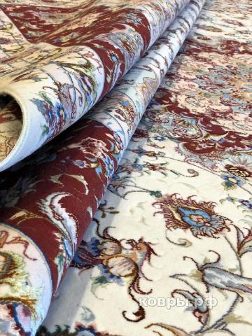 ковер ручной работы Иранский ковер ручной работы из шелка и шерсти Tabriz (Табриз Шарфар) 4x3 — фото 4