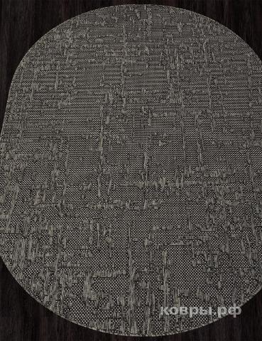 ковер Ковер MERINOS KAIR S136 BLACK-GRAY Овал — фото 2