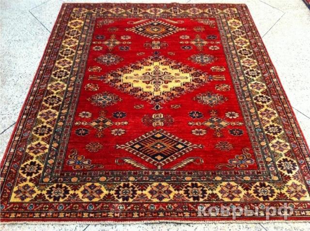 ковер ручной работы Афганский ковер ручной работы Казах 1.62x1.94м — фото 2