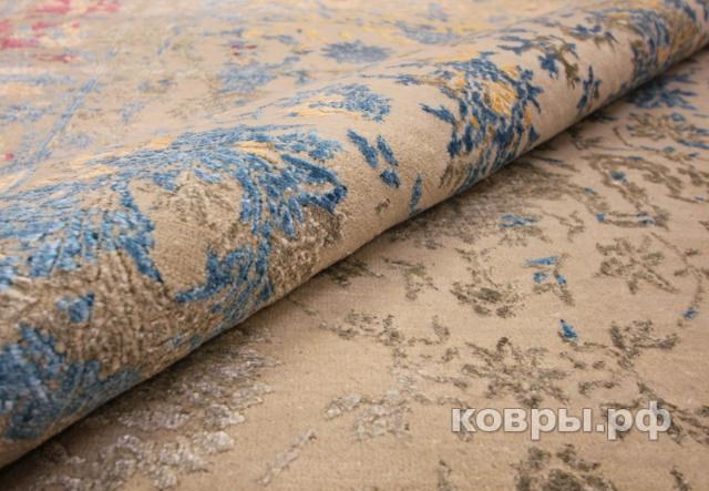 ковер ручной работы Индийский ковер ручной работы из шелка и шерсти Rajkumar (Ражкумар) 3x2.05 — фото 4