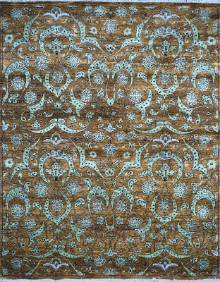 Шелковый Афганский ковер ручной работы Susane (Сюзане) 3.07x2.46
