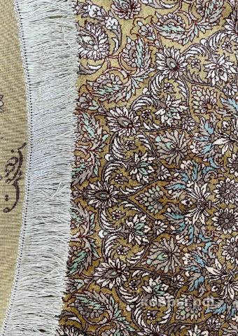 ковер ручной работы Шелковый Иранский ковер ручной работы Qum (Кум) 1.97x1.97 — фото 2