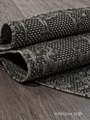 ковер Ковер MERINOS KAIR S136 BLACK-GRAY Овал — фото 3