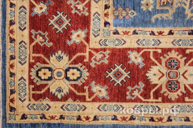 ковер ручной работы Шелковый Афганский ковер ручной работы Kazakh (Казах) 3.66x2.74 — фото 4
