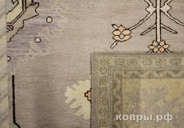 ковер ручной работы Шелковый Афганский ковер ручной работы Oushak (Ушак) 4.21x3.08 — фото 4