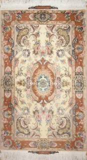 Иранский ковер ручной работы из шелка и шерсти Tabriz (Табриз) 1.29x0.79