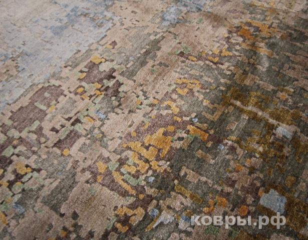 ковер ручной работы Индийский ковер ручной работы из шелка и шерсти 2.36x2.36 — фото 2