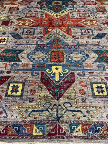 ковер ручной работы Шелковый Афганский ковер ручной работы Сhoubi (Чуби файн) 3.53x2.74 — фото 4