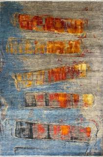 Шелковый Афганский ковер ручной работы Modern (Модерн) 3.02x1.98