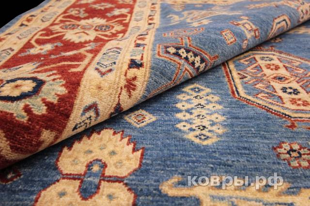 ковер ручной работы Шелковый Афганский ковер ручной работы Kazakh (Казах) 3.66x2.74 — фото 5