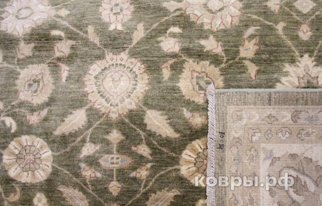 ковер ручной работы Шерстяной Афганский ковер ручной работы Сhoubi Ziegler (Чуби зиглер) 4.09x3.11 — фото 3