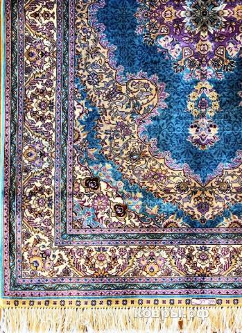 ковер ручной работы Шелковый Китайский ковер ручной работы 1.21x0.85 — фото 3