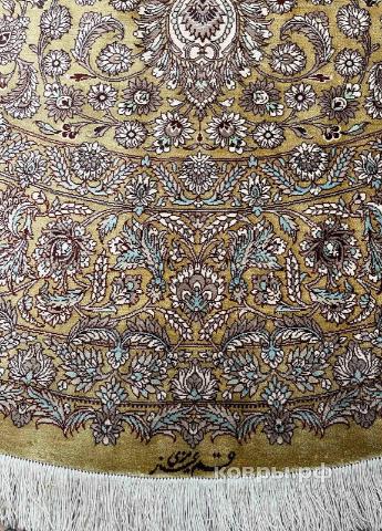 ковер ручной работы Шелковый Иранский ковер ручной работы Qum (Кум) 1.97x1.97 — фото 4