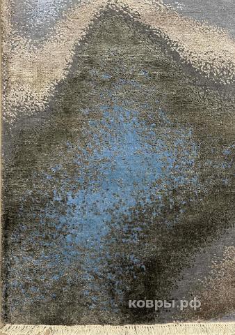 ковер ручной работы Индийский ковер ручной работы из шелка и шерсти 3.69x2.74 — фото 2