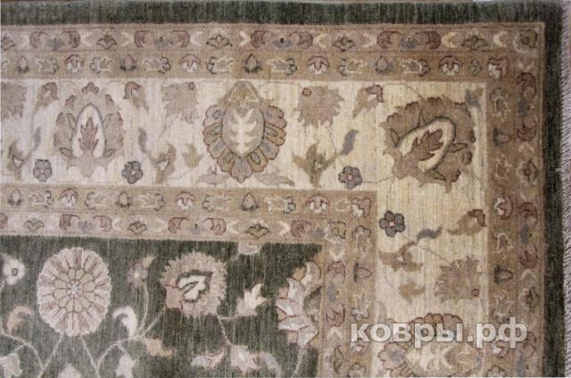 ковер ручной работы Шерстяной Афганский ковер ручной работы Сhoubi Ziegler (Чуби зиглер) 4.09x3.11 — фото 4