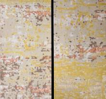 Индийский ковер ручной работы из шелка и шерсти 1.17x0.75