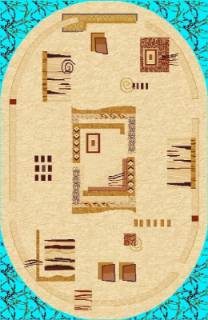 Люберецкие ковры Ноктюрн 40128/овальный/ 01 овал