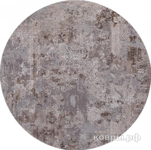 ковер KARMEN HALI ARMINA 03851C GREY / BROWN Круг