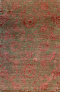 Индийский ковер ручной работы из шелка и шерсти 1.98x3.02