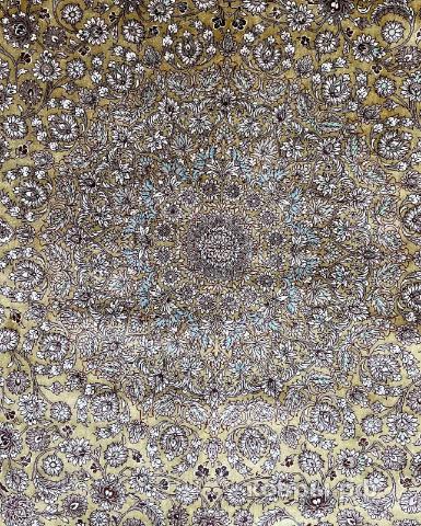 ковер ручной работы Шелковый Иранский ковер ручной работы Qum (Кум) 1.97x1.97 — фото 5