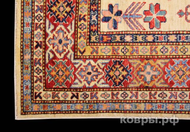 ковер ручной работы Шелковый Афганский ковер ручной работы Kazakh (Казах) 2.62x1.95 — фото 2