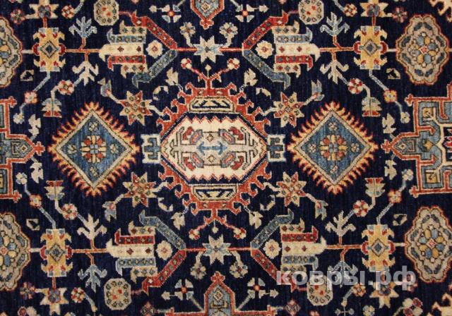 ковер ручной работы Шелковый Афганский ковер ручной работы Kazakh (Казах) 2.45x2.4 — фото 3