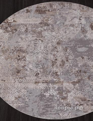 ковер KARMEN HALI ARMINA 03851C GREY / BROWN Круг — фото 2