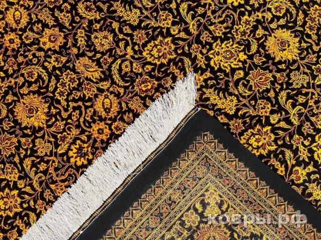 ковер ручной работы Шелковый Иранский ковер ручной работы Qum (Кум) 4x2.96 — фото 6