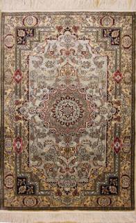 Шелковый Китайский ковер ручной работы 1.23x0.78