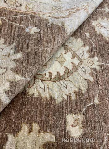 ковер ручной работы Шелковый Афганский ковер ручной работы Сhoubi Ziegler (Чуби зиглер) 3.89x1.96 — фото 2