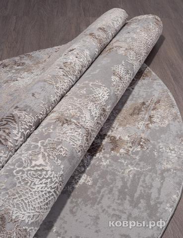 ковер KARMEN HALI ARMINA 03851C GREY / BROWN Круг — фото 3